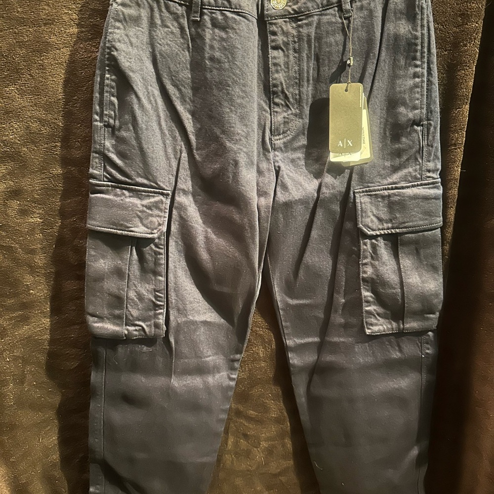 Armani Exchange Men's Navy Cargo Pants